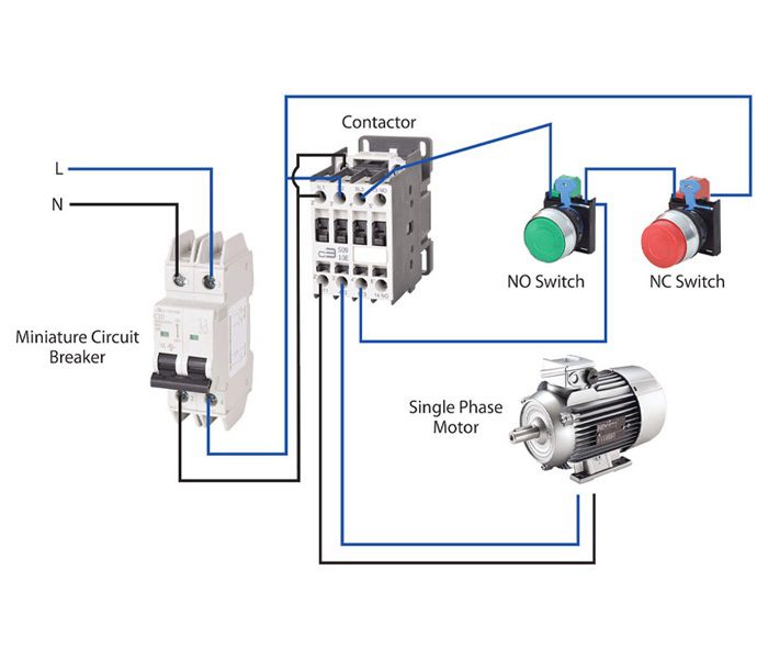 نحوه ی اتصال ترمینالهای فرمان در زمان نصب کنتاکتور