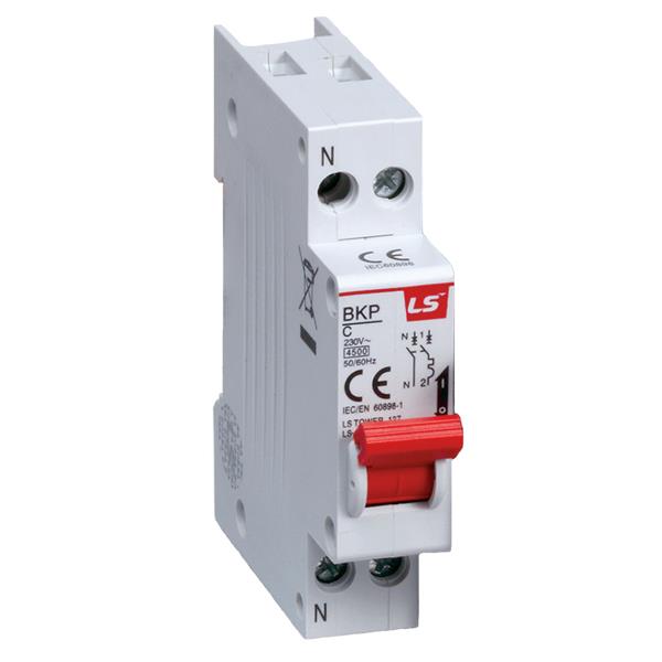 کلید مینیاتوری تک پل+نول 6 آمپر LS