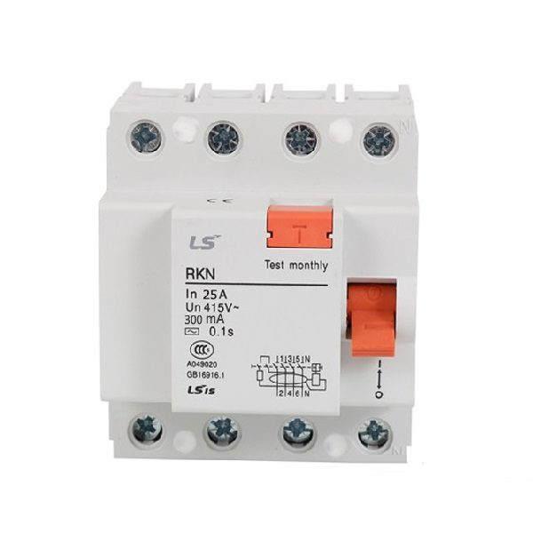 کلید محافظ جان RCCB ال اس (LS) 25 آمپر سه پل + نول مدل 25A RKN 30mA